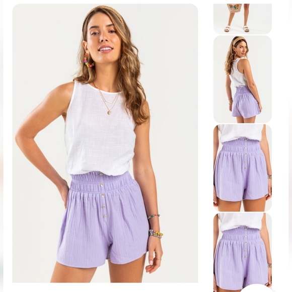 SOLD! Lavender Cotton Shorts 💜 - Picture 2 of 10